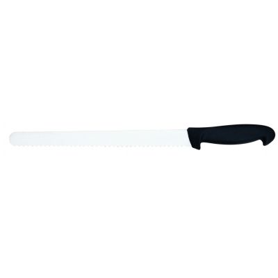 Coltello per pane Lama in acciaio inossidabile temperato AISI 420 Manico in gomma antiscivolo Lavabile in lavastoviglie Lama Cm 36 Modello CL1227