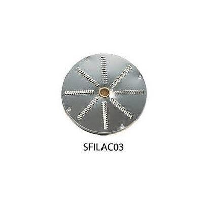 Disco per sfilacciare DT03 - spessore 3mm - adatto per sedano, carote, verdure per pinzimonio, formaggio per pizza, noci, cioccolata, ecc Adatti per tagli a Julienne per Tagliaverdura Modello TITANIUM