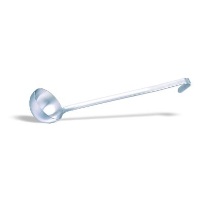 Mestolo unipezzo in acciaio inox Capacità 0.20 Lt Lunghezza manico cm 33 Dimensioni ø cm. 9 Modello 301-090