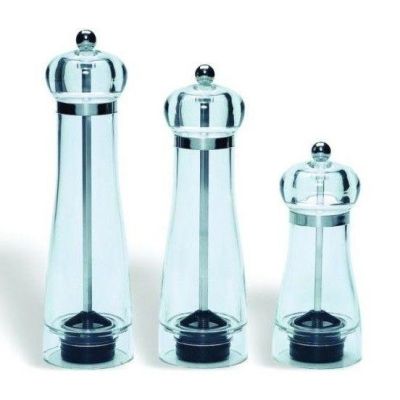 Mulino per pepe in acrilico Altezza cm. 15,5 Colore trasparente Modello 420-001