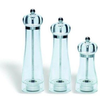 Mulino per sale in acrilico Altezza cm. 20 Colore trasparente Modello 420-005