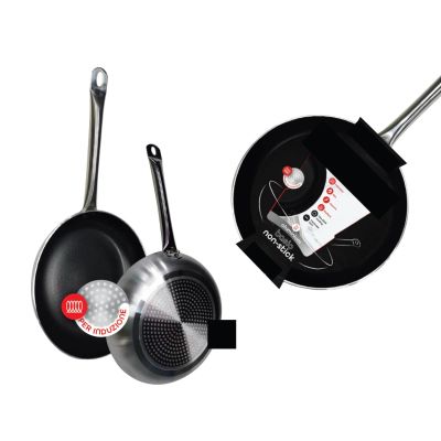 Padella in alluminio antiaderente per induzione Dimensioni ø cm 28 x 5 Modello 812-028