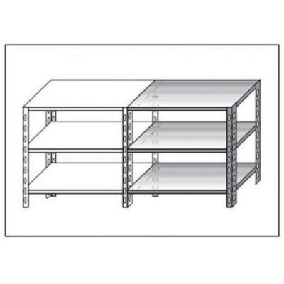 Scaffale inox a bullone IXP 3 ripiani lisci spessore cm 2,5 inox 8/10 Lunghezza cm 70 Profondità cm 30 Altezza cm 150 Elemento componibile Completi di bulloni e piedini plastica Bordi antitaglio Finitura lucida Modello B3697030C