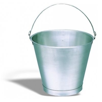 Secchio con base graduata in acciaio inox Capacità Lt 12 Dimensioni ø cm. 31x28,5h Modello 353-012