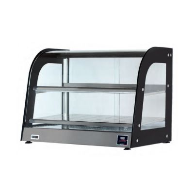 Termovetrina da banco SDF Struttura in acciaio inox Temperatura °C +30 /+ 90 Controllo termostatico Vetri curvi Capacità N. 6 VASSOI cm 40x60 Dim. Cm L 260 x P 70 x H 60 Modello TB260EC