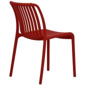 Sedia da esterno impilabile TESR Struttura in polipropilene Modello 073-ZL76 Rosso