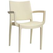Poltroncina da esterno impilabile TESR Struttura in polipropilene Modello 1156-WAM Beige