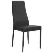 Poltrona da interno TESR Struttura in metallo, rivestimento in ecopelle Modello 1485-F50 NERO