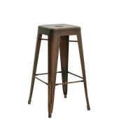 Sgabello da interno TESR Struttura in metallo verniciato, effetto canna di fucile Modello 1496-BT04