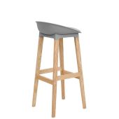 Sgabello da interno TESR Struttura in legno, scocca in polipropilene, cuscino in ecopelle Modello 1500-K32