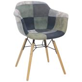 Poltroncina da interno TESR Struttura in legno e metallo verniciato, rivestimento in tessuto Modello 1523-D23
