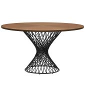  Tavolo da interno TESR Struttura in metallo verniciato, piano in MDF impiallacciato. Modello 1677-MIT10