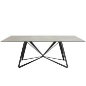 Tavolo da interno TESR Struttura in metallo verniciato, piano in vetroceramica, spessore 11 mm. Modello 1737-DT45