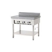 Cuocipiada Elettrico PL Modello CPE6 Su trespolo piana in acciaio inox Su gambe in acciaio inox Capacità 6 piadine Piana in acciaio inox 