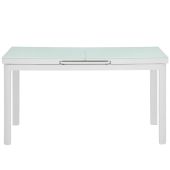  Tavolo da interno TESR Struttura in alluminio verniciato, piano allungabile in vetro temperato antigraffio Modello 1807-SD80