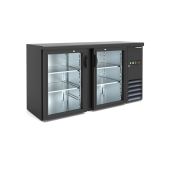 Tavolo retro banco refrigerato ventilato Modello BB200GD con porte a vetro