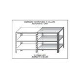 Scaffali inox a bullone IXP 3 ripiani lisci SC315LC Elemento componibile