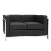 Divano da interno TESR Struttura in acciaio inox, rivestimento in ecopelle Modello 619-X17D2S DISPONIBILI IN 2 COLORI 