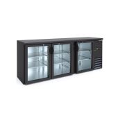 Tavolo retro banco refrigerato ventilato Modello BB300GD con porte a vetro