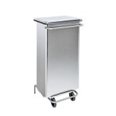 Contenitore mobile a pedale con tubolari in inox - Pattumiera MDL acciaio brillante CONTINOX Modello 790664