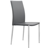 Sedia impilabile da interno TESR Struttura  in acciaio verniciato Rivestimento in ecopelle Modello 825-RF49P