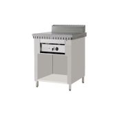 Cuocipiada Elettrico PL Modello CPE4 su vano a giorno Piana in acciaio inox su vano inox a giorno Capacità 4 piadine Piana in acciaio inox 