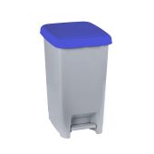 Gettacarte a pedale in polipropilene grigio - blu MDL - Modello SLIM 909975