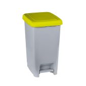 Gettacarte a pedale in polipropilene grigio - giallo MDL - Modello SLIM 909976