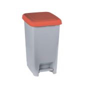 Gettacarte a pedale in polipropilene grigio - rosso MDL - Modello SLIM 909977