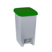 Gettacarte a pedale in polipropilene grigio - verde MDL - Modello SLIM 909978