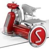 Affettatrice a volano Modello ANNIVERSARIO Lama 300 Spessore di taglio mm 0÷3 Corsa carrello mm 285