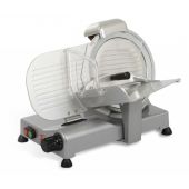Affettatrice per salumi elettrica a gravità ergonomica professionale Modello serie Lusso 22GSCE V Affilatoio Fisso