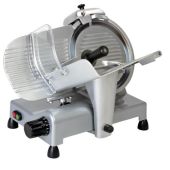 Affettatrice per salumi elettrica a gravità ergonomica semiprofessionale Modello serie Lusso 300S-L Affilatoio Fisso domestica