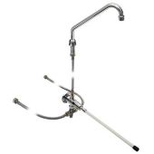 Rubinetto comando a ginocchio con bocca di erogazione girevole , flessibili e premix incluso ,  tempo di erogazione 8 ± 12 , non regolabile MNL Modello ARES019KIT