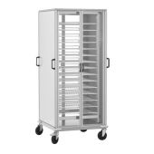 Carrello portapiatti armadiato Modello CG1439A portata piatti 96 con griglie GN 2/1 Struttura portante in acciaio plastificato