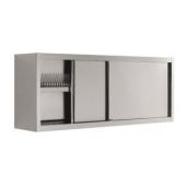 Armadio Pensile con scorrevoli con scolapiatti acciaio inox AISI 304 Modello PA1RS1046
