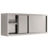 Armadio Pensile con scorrevoli con scolapiatti acciaio inox AISI 304 Modello PA1RS1146