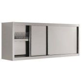 Armadio Pensile con scorrevoli con scolapiatti acciaio inox AISI 304 Modello PA1RS1746