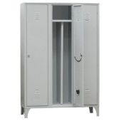 Armadio Spogliatoio FAS Con tramezza Sporco/Pulito in lamiera d'acciaio profilata N.3 Posti Modello H120Q1803A