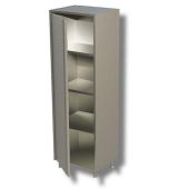 Armadio Verticale in Acciaio Inox AISI 430 o 304 Porta Battente 3 Ripiani Modello DSA1B5515