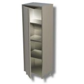 Armadio Verticale in Acciaio Inox AISI 430 o 304 Porta Battente 3 Ripiani Modello DSA1B6518