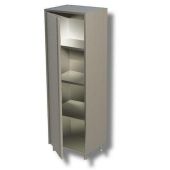 Armadio Verticale in Acciaio Inox AISI 430 o 340 Porta Battente 3 Ripiani Modello DSA1B5615