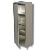 Armadio Verticale in Acciaio Inox AISI 430 o 304 Porta Battente 3 Ripiani Modello DSA1B7718