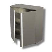 Armadio Pensile 2 porte a battenti acciaio inox AISI 430 Modello PA2B12410