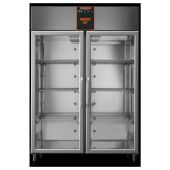 Armadio Frigo Refrigerato tropicalizzato Modello AF14PKPLUSMTNPV In acciaio inox temperatura positiva GN 2/1 con porta a vetro