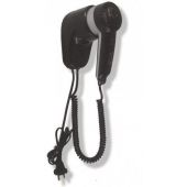 Asciugacapelli\Phon  Elettrico MDC Abs Nero supporto da parete con attacco frontale e selezione per 2 velocità Assorbimento Motore: 40 W Modello SC0010CS