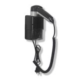 Asciugacapelli\Phon Elettrico MDC Abs Nero supporto da parete con attacco dall'alto e con presa rasoio incorporata Modello SC0030CS