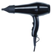 Asciugacapelli con involucro in ABS NERO  MDL motore a corrente alternata da 1.800 W Max., 2 combinazioni di velocità e 3 combinazioni calore aria Modello YUL PRO ABS 704021