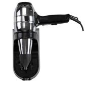 Asciugacapelli con involucro in acciaio INOX e in  ABS CON BASE A MURO E PRESA RASOIO MDL motore a corrente alternata da 1.300 W Max. 2 combinazioni di velocità Modello YUL PRO 704011