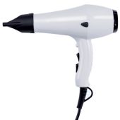 Asciugacapelli con involucro in ABS bianco MDL motore a corrente alternata da 1.000 W Max. 2 combinazioni di velocità Modello YUL PRO FIT 704025